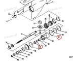 Lower Unit Oil Seal & O-Ring Set for Mercruiser Bravo II (821092, 25-34821)
