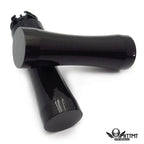 1" 25mm Slender Waist Black Hand Grips for Honda Yamaha Harley Suzuki