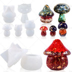 Mushroom Epoxy Resin Molds Set of 5 for DIY Home Decor