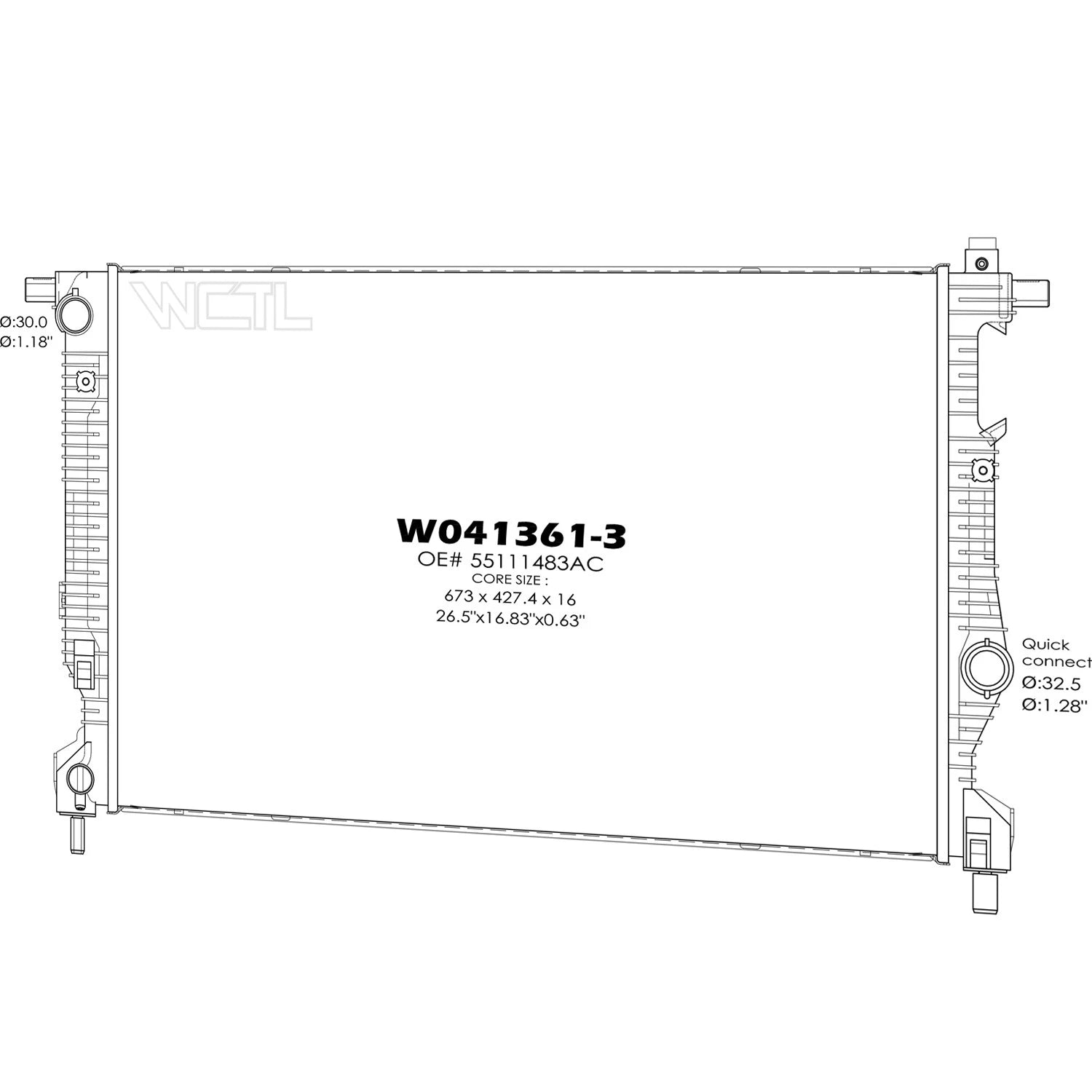 Replacement Plastic Aluminum Radiator for Ford Ranger PX (2011–2018)