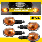 Set of 4 Clear Lens Turn Signal Lights Amber for Buell X1 (1999–2002), Blast (2000–2010)