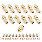 Brass Collet Chuck Set of 4 for Rotary Tools (0.5/0.8/1.0/1.6mm)