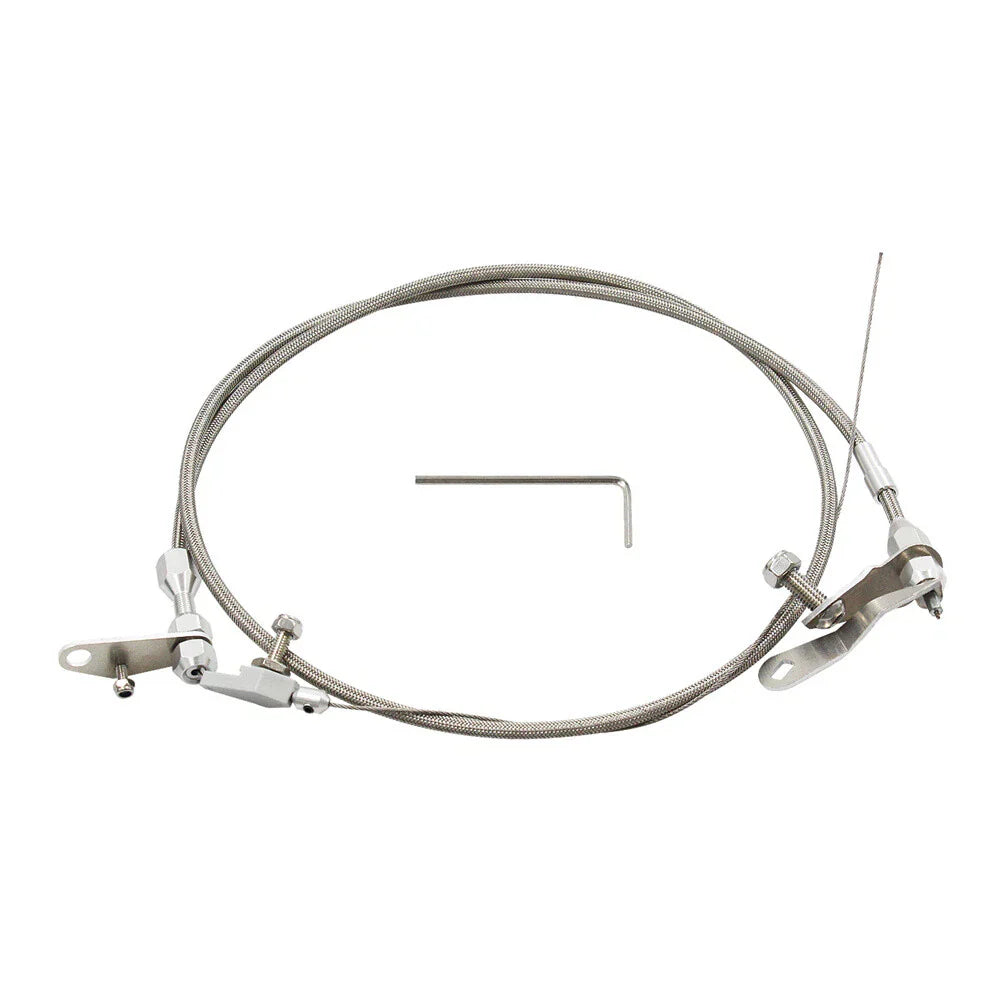Stainless Braided Kick Down Cable for Ford C6 Transmission (1966-1986)