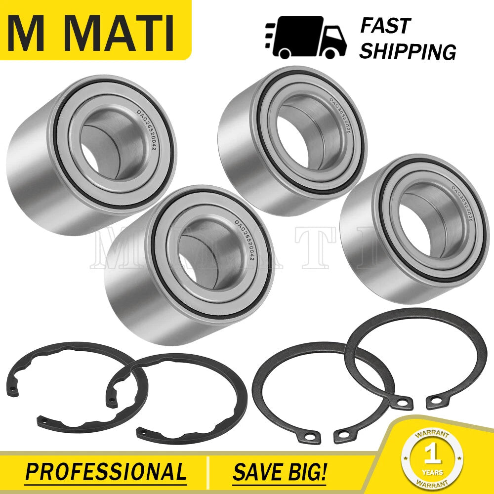 Front Rear Wheel Bearings Seals Kit for Kawasaki Brute Force 650 4x4i (2006–2013)