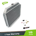 4 Row Radiator & Shroud Fan + Relay for Ford F100 F150 F250 F350 Bronco (1966–1979)