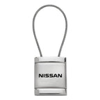 Satin-Chrome Cable Keychain KCC.NIS - Officially Licensed for Nissan