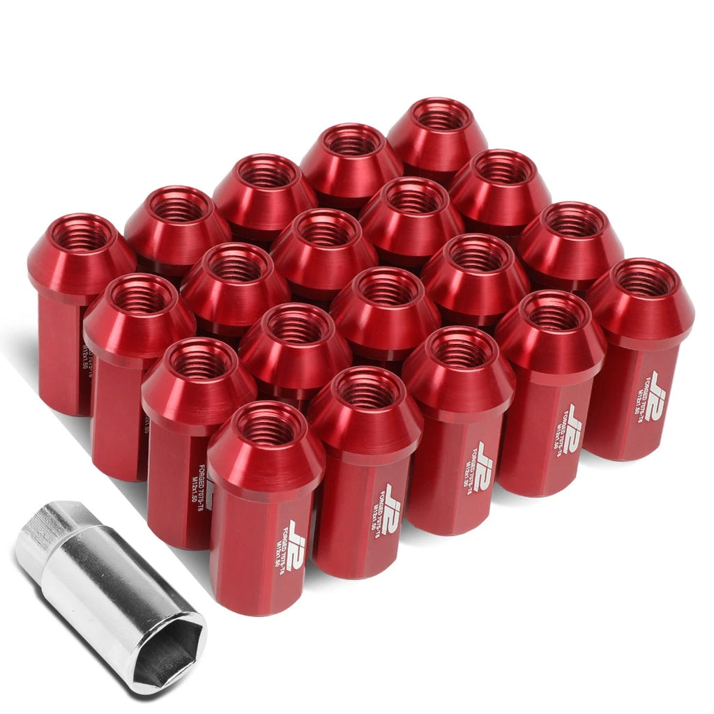 20Pcs J2 7075-T6 Forged Aluminum Open-End Lug Nuts for