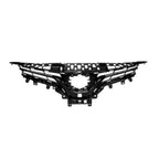 Replacement Black Gloss ABS Plastic Front Upper Grille w/Emblem Hole