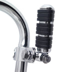 Chrome Highway Cuboid Footpeg Rest w/ Clamp for Harley Dyna Touring XL