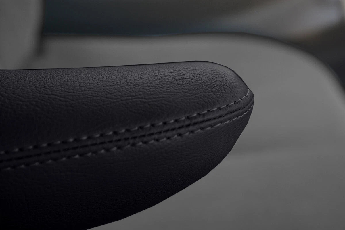Leather Front Seat Armrest Cover for Dodge Grand Caravan (1996–2007) Black