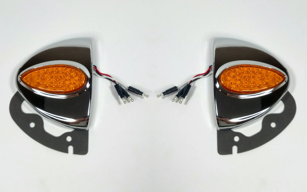 LED Turn Signal Teardrop Pair Amber for Peterbilt Headlights (2018–2026)