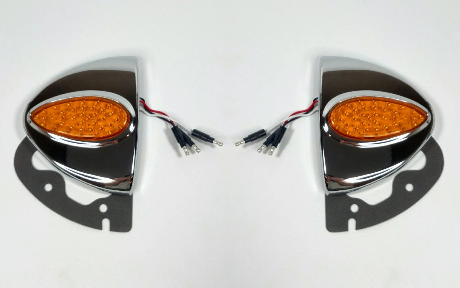 LED Turn Signal Teardrop Pair Amber for Peterbilt Headlights (2018–2026)