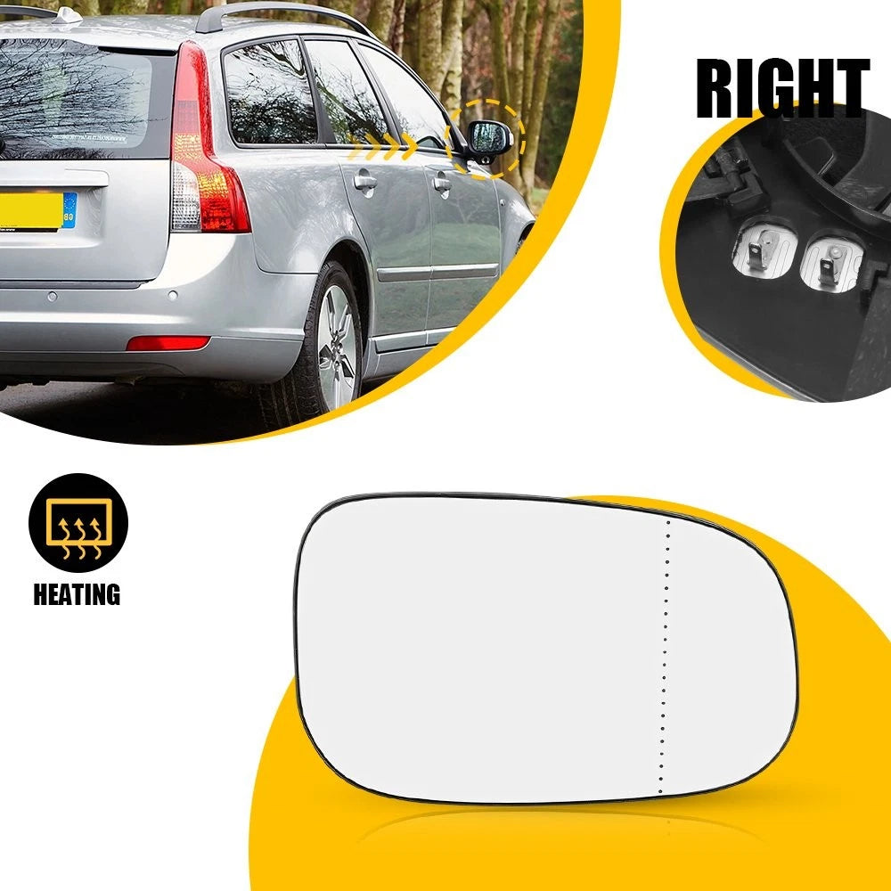 Mirror Glass Back Plate for Volvo C30 C70 S40 S60 V50 V70 (Right)