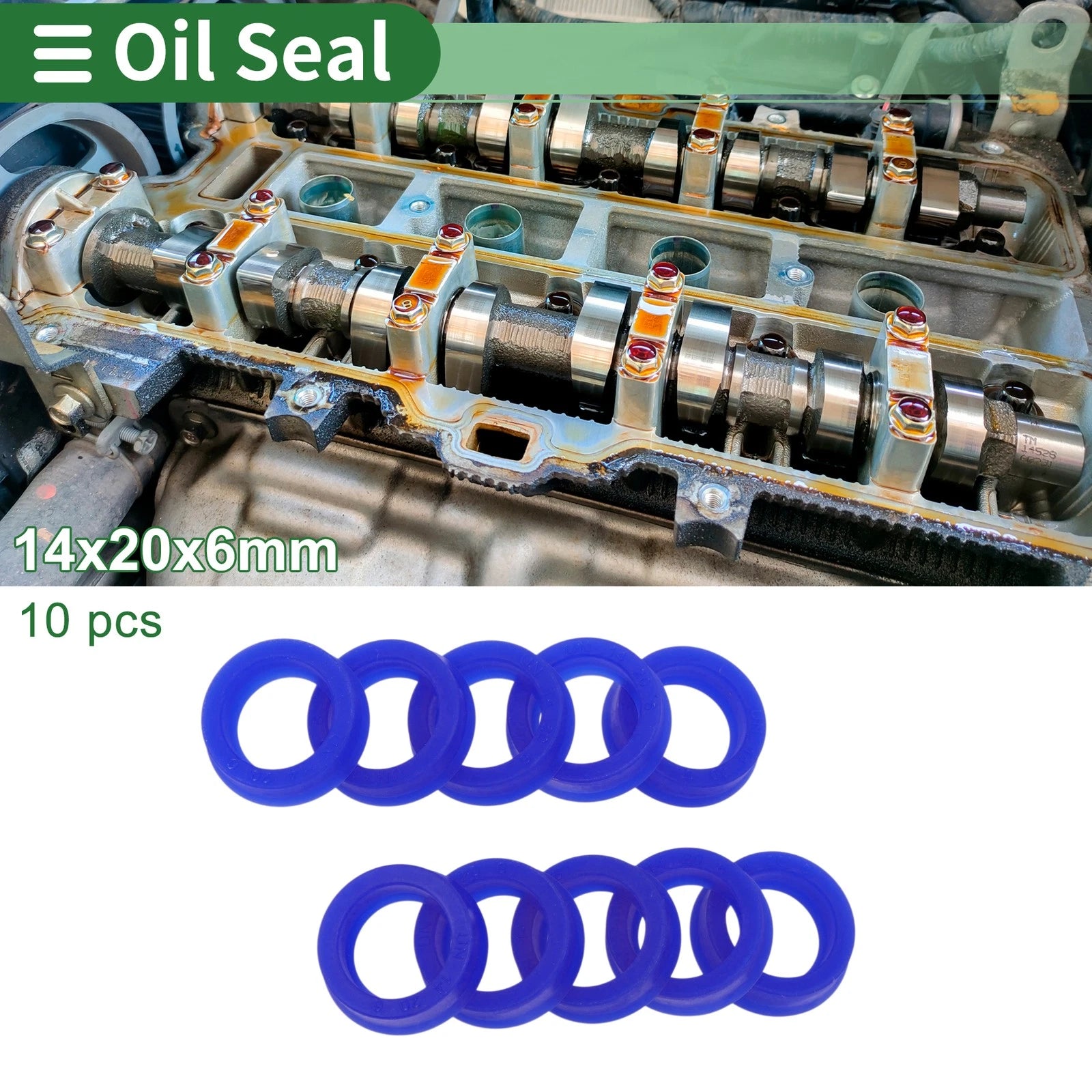 Set of 10 Oil Seal Rotary Shaft Seal 14x20x6mm for Various Models