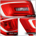OE Style Chrome Housing Red Lens Taillight for Chevy Equinox (2016–2017)