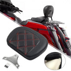 Sissy Bar Pad Bracket for Harley Street Glide (2014–2023) - Black Stitching