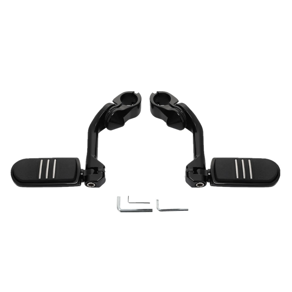32mm Long Angled Highway Guard Footpegs for Harley Touring