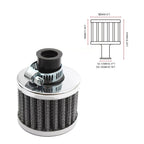 2Pcs Mini Air Intake Filter for Turbo Vent Crankcase Valve Cover
