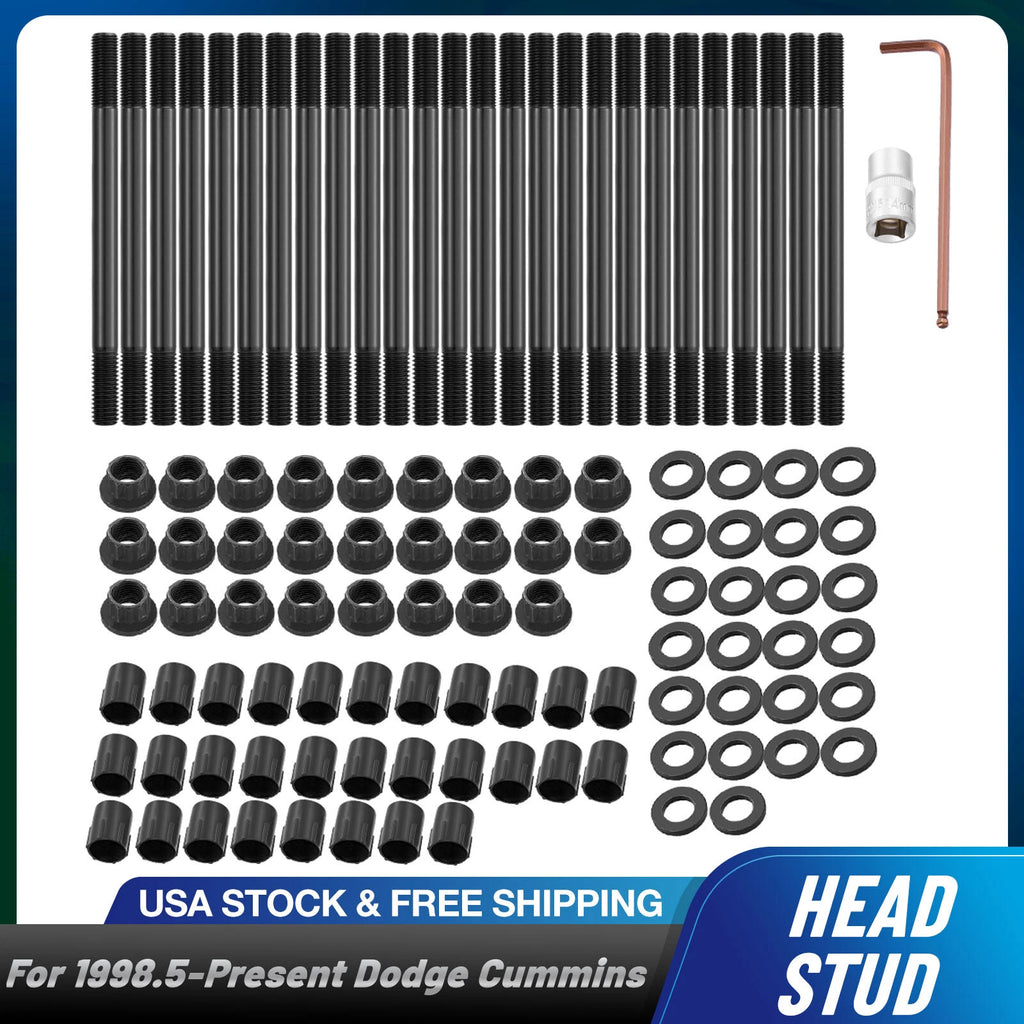 Cylinder Head Stud Kit for Dodge Ram Cummins 5.9L 6.7L Diesel (1998–2024)