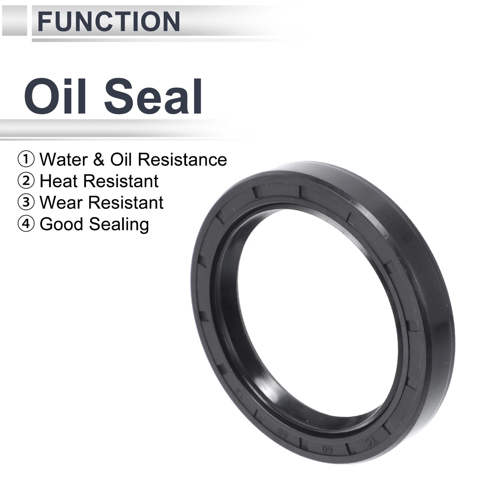 Set of 5 Oil Seal Rotary Shaft Seal NBR Rubber 60x80x12mm