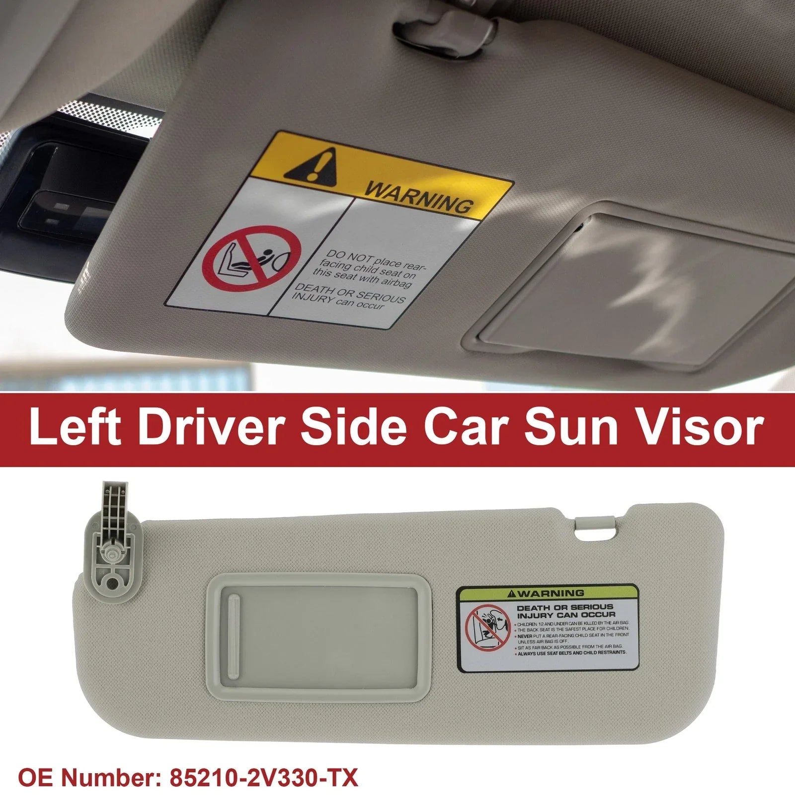 Left Car Sun Visor with Mirror for Hyundai Veloster (2012)