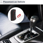 1 Pc Gear Shift Knob Cover for Nissan Tiida (2004–2012) Pebbled Black Red