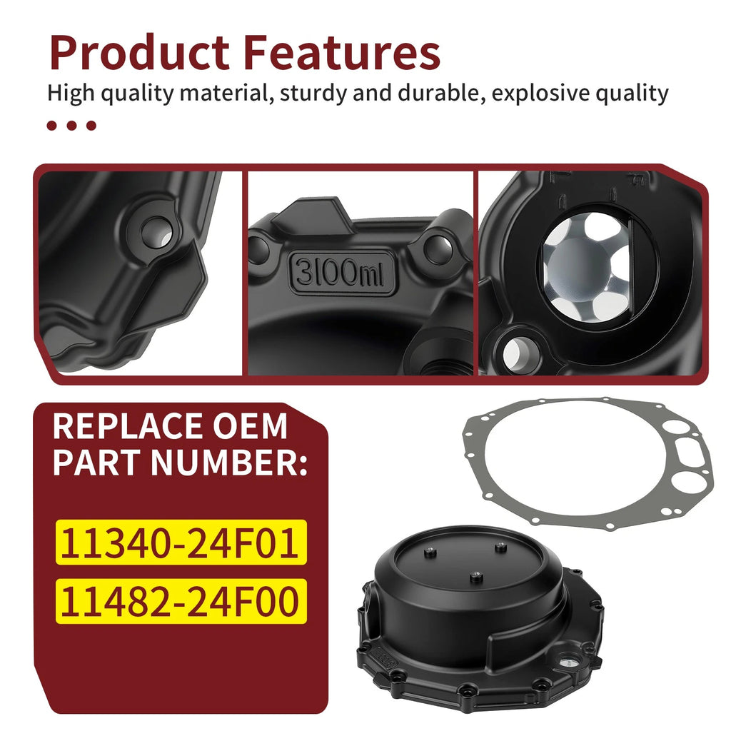 Clutch Cover for Suzuki Hayabusa GSX1300R (1999–2020) GSX1300RA (2013–2019) GSX1300RZ (1999–2007)