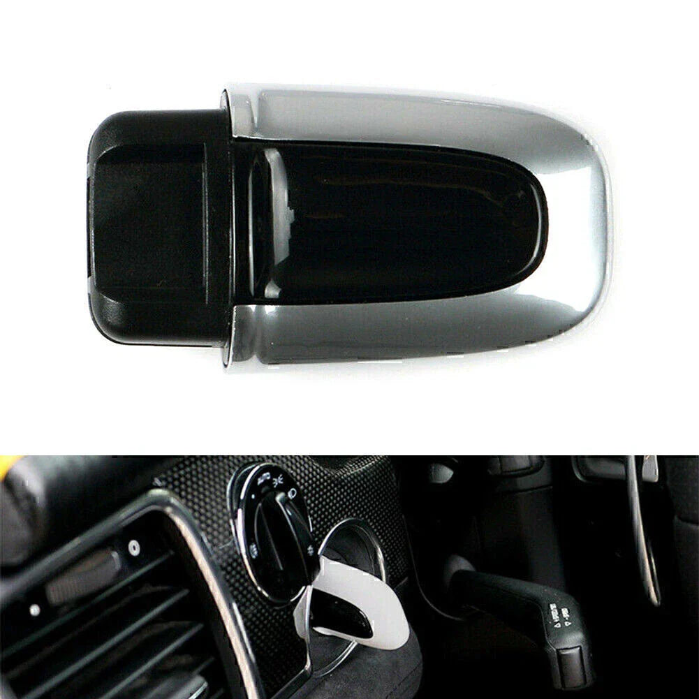Silver ABS One Button Start Key Cover Case for Macan (2015-2023)