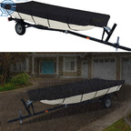 Waterproof Heavy Duty Towable Cover for Jon Boat (12ft–18ft) Black 600D