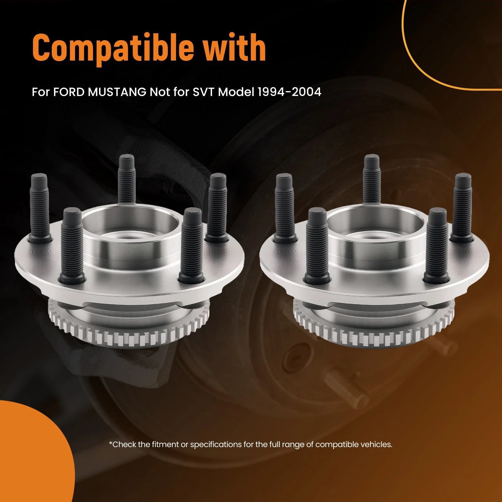 Front Wheel Hub & Bearing Pack with ABS for Ford Mustang (1994–2004) BR930250
