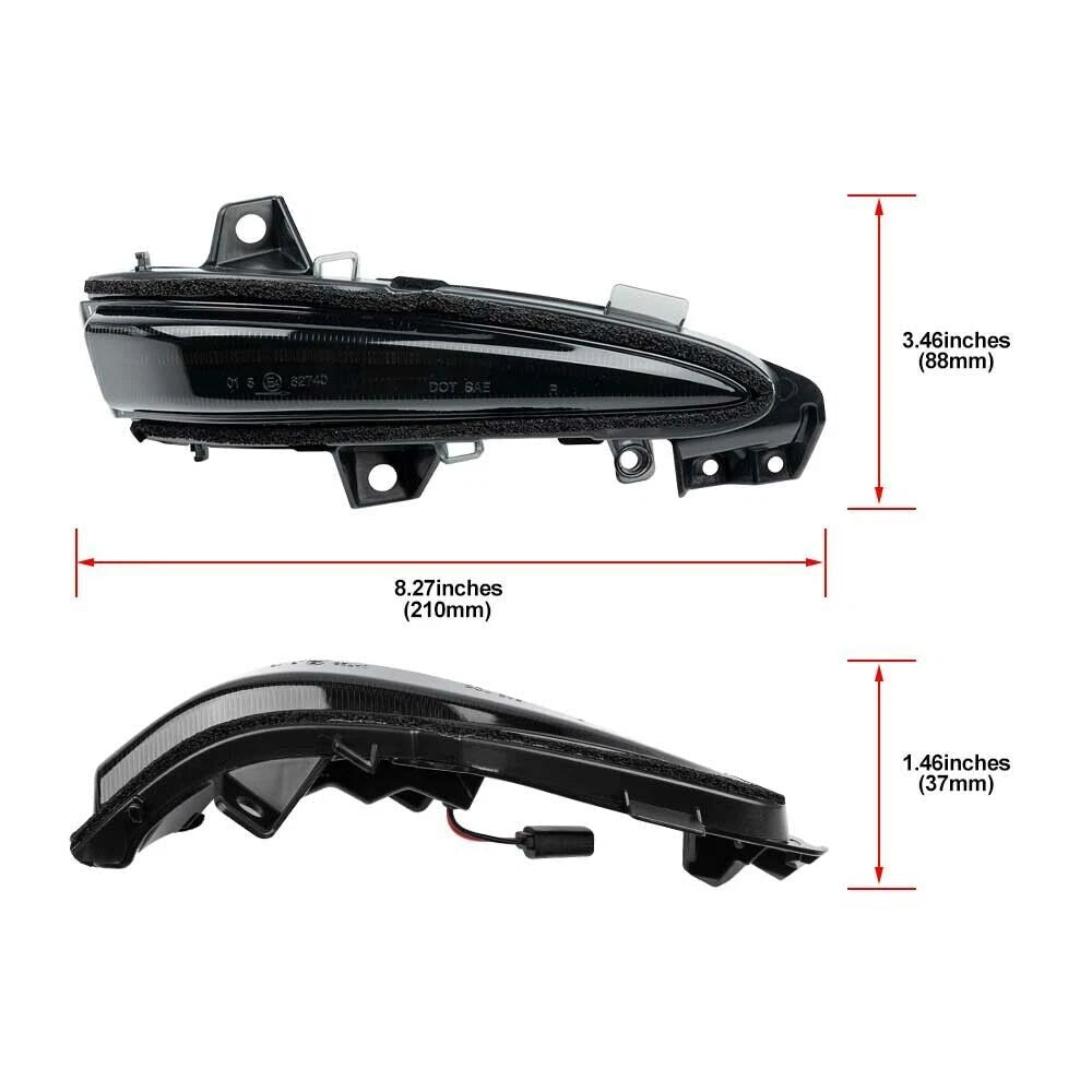 Smoked Sequential LED Side Mirror Turn Signal Light for Lexus RX450H RX350 (2009–2015)