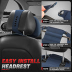 Set of 2 Front Row Seat Covers for Car Truck (CAAP Protex Plus, Blue)