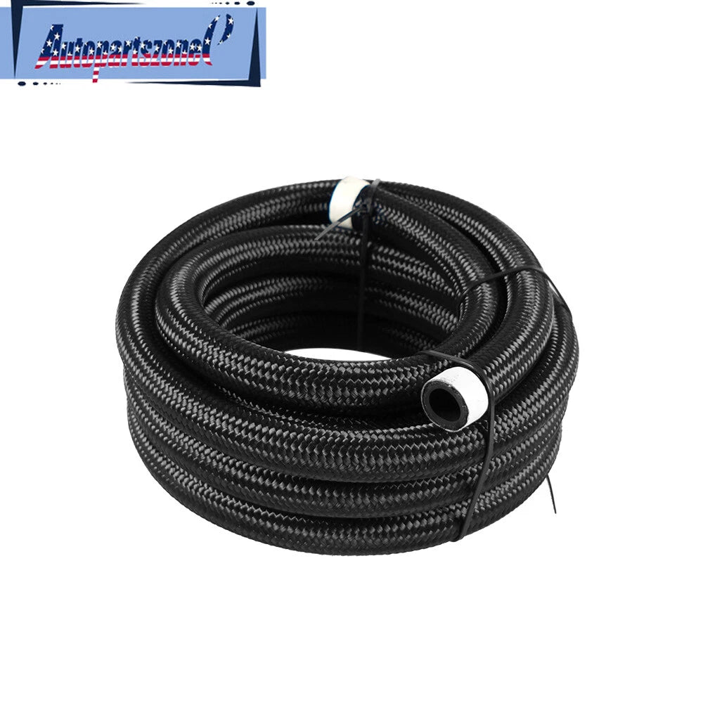 10AN Braided Gas/Oil/Fuel Hose Line 12FT + Hose End Fitting Separator Kit