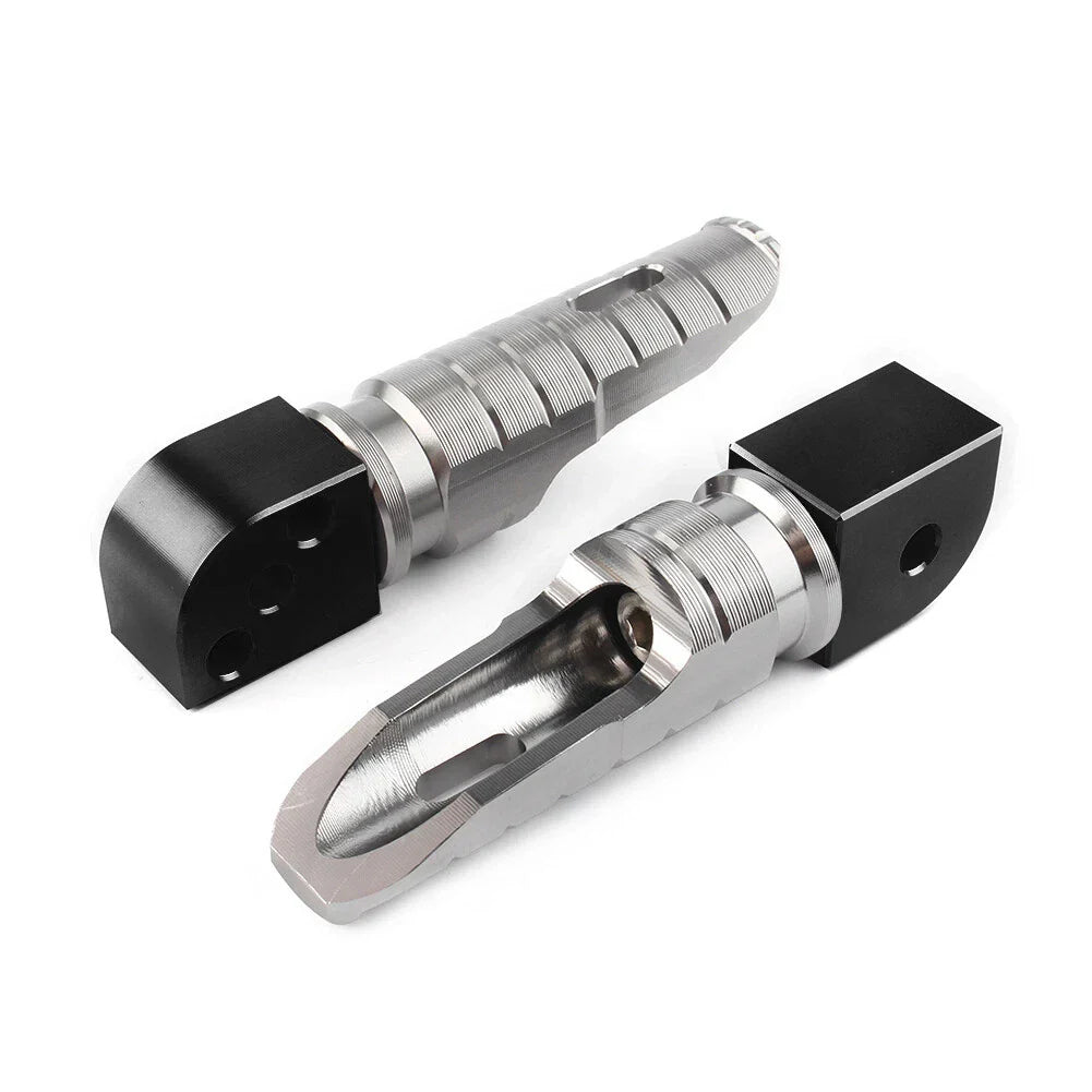 Black Rear Passenger Foot Rest Pegs for Kawasaki Ninja ZX-6R ZX-10R