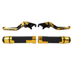 Set of 2 Gold Extendable Brake Clutch Levers for Yamaha XMAX300/400 (2017–2023)