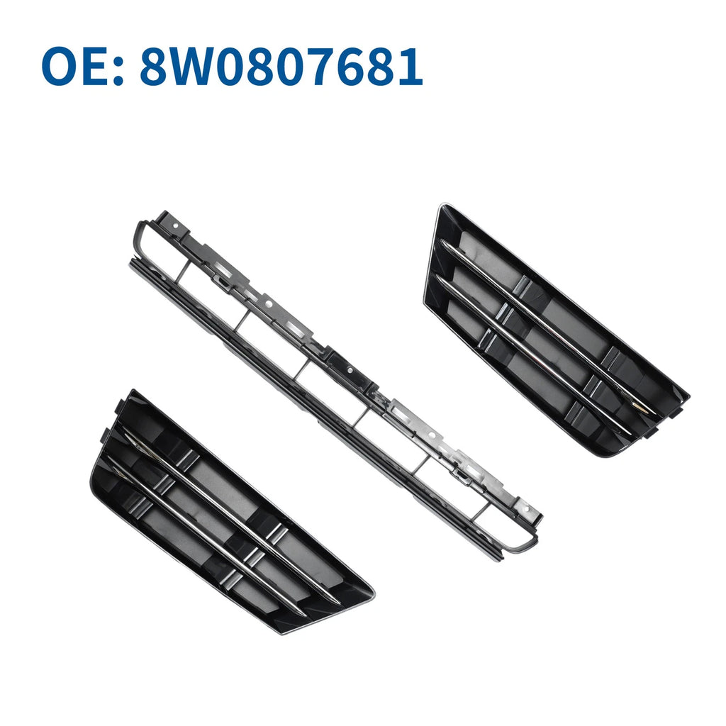 Front Lower Bumper Grille for Audi A4 B9 (2016–2018) Black with Square Hole