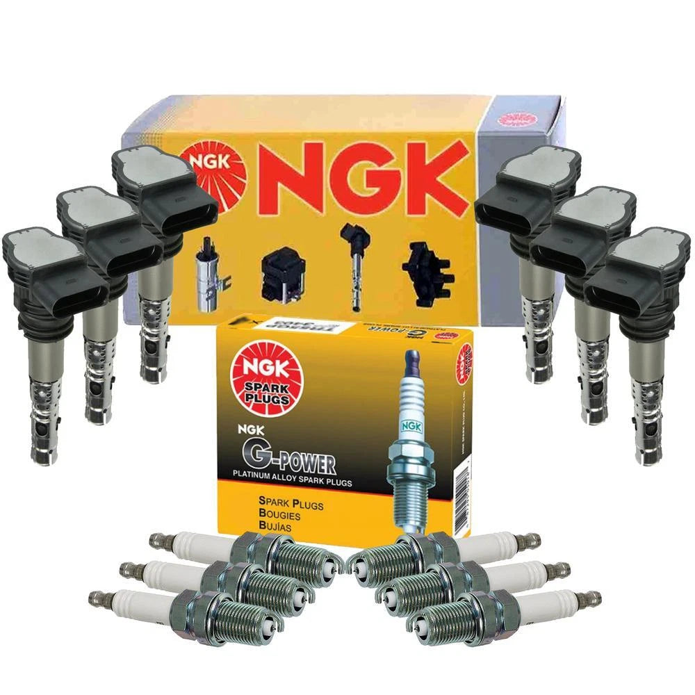 Set of 6 Ignition Coils & 6 G-Power Platinum Spark Plugs for Audi A6 Quattro (2005–2011)