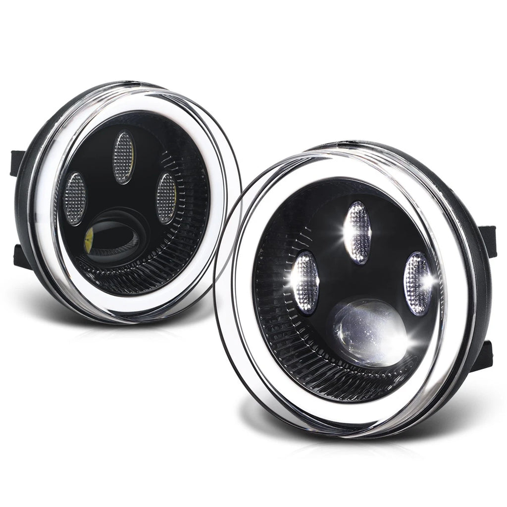 Clear Projector Lens LED Fog Lights for GMC Sierra 1500 2500HD 3500HD (2007–2014)