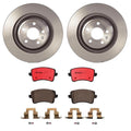 Brembo Rear Brake Kit 330mm Disc Rotors NAO Ceramic Pads for Audi S4 S5 (2009–2016)