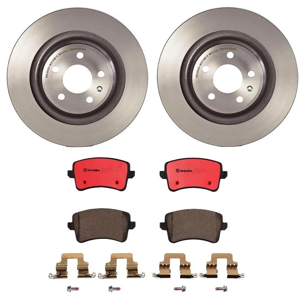 Brembo Rear Brake Kit 330mm Disc Rotors NAO Ceramic Pads for Audi S4 S5 (2009–2016)
