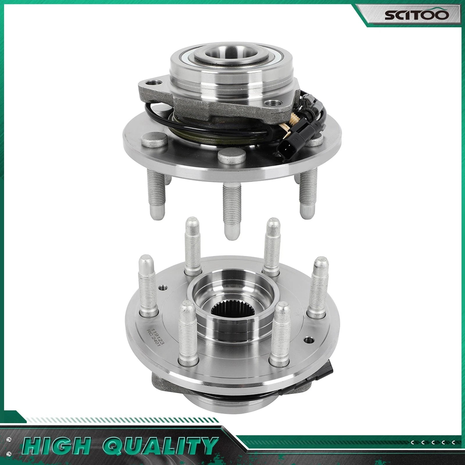 2X Front Wheel Bearing Hub Assembly for GMC Yukon, Chevrolet Tahoe (2015–2020) 4WD