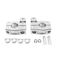 Crash Bar Mount Foot Peg Bracket for Harley (25MM Engine Guard, Chrome)