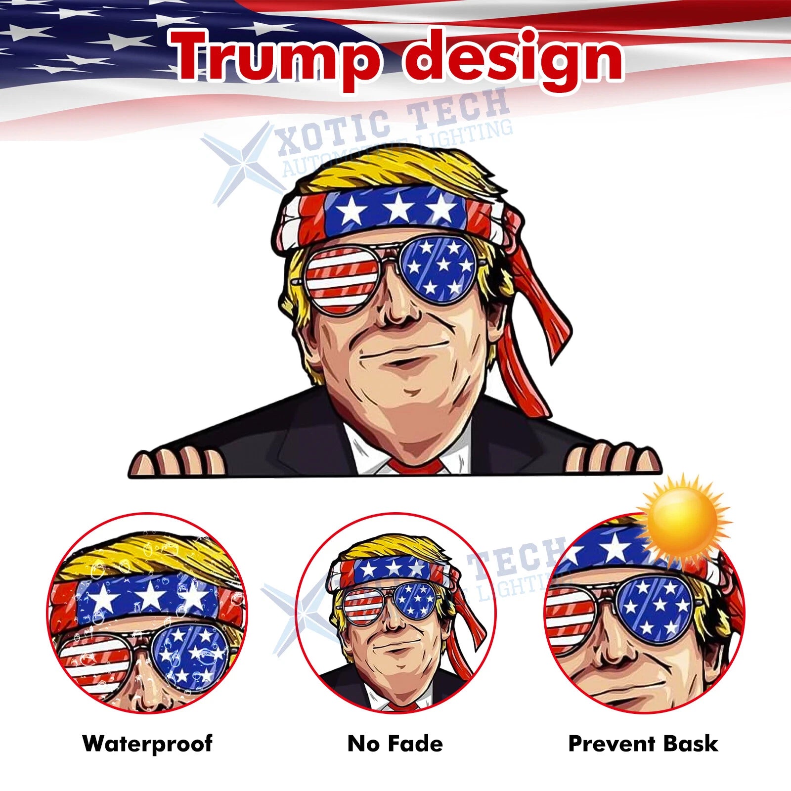 Donald Trump President Campaign Stickers for Car Bumper (2016-2020)