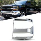 Headlight for Chevy Silverado 1500 (2016–2018) Chrome Trim Bezel Cover