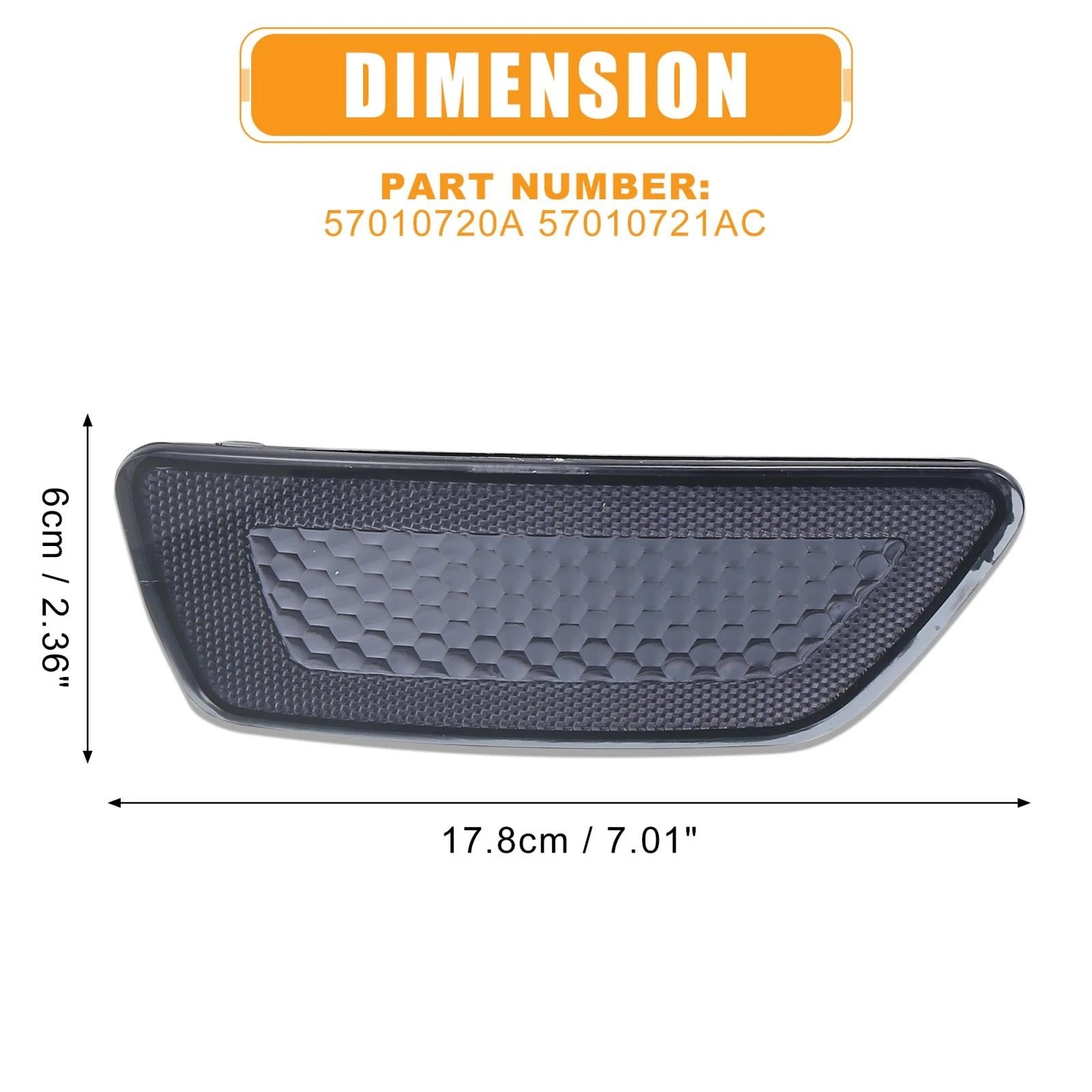 Pair Bumper Reflectors for Jeep Grand Cherokee, Compass, Dodge Journey 