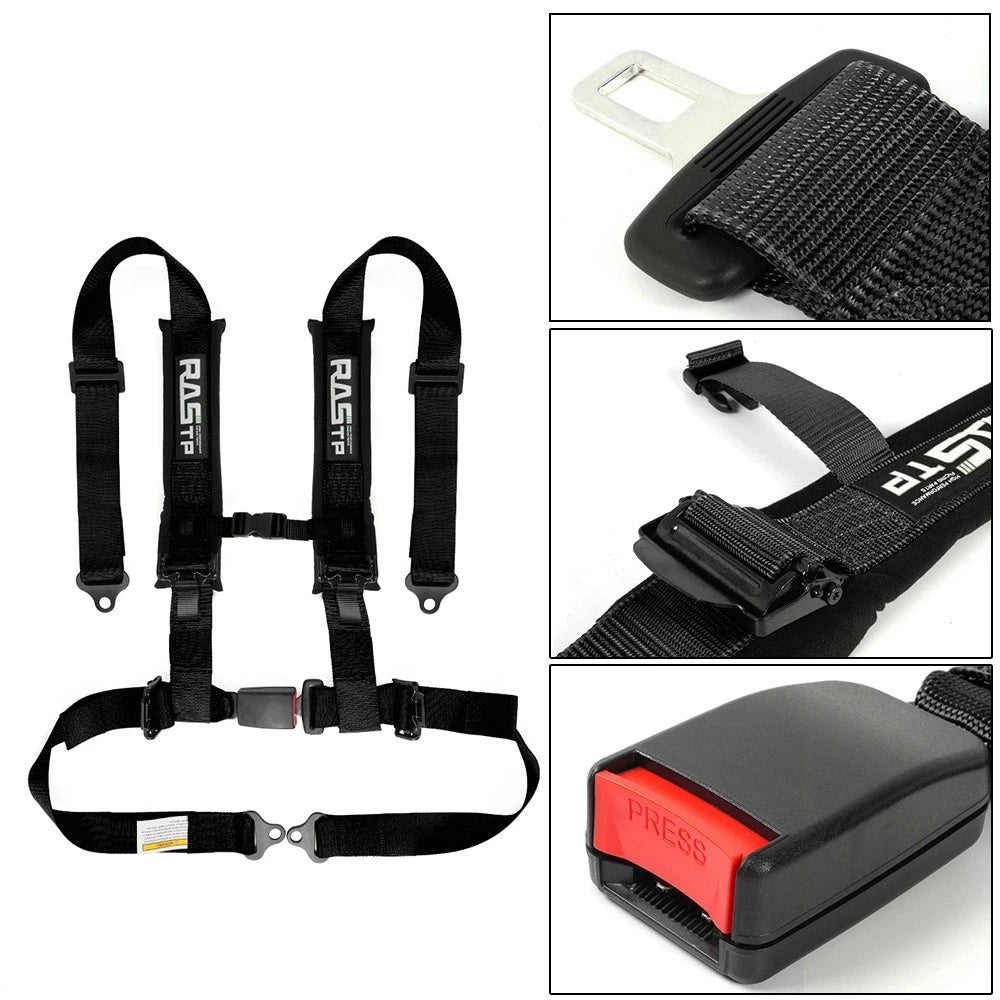 4 Point Racing Seat Belt Harness for Universal Fit ATV UTV Go-Kart