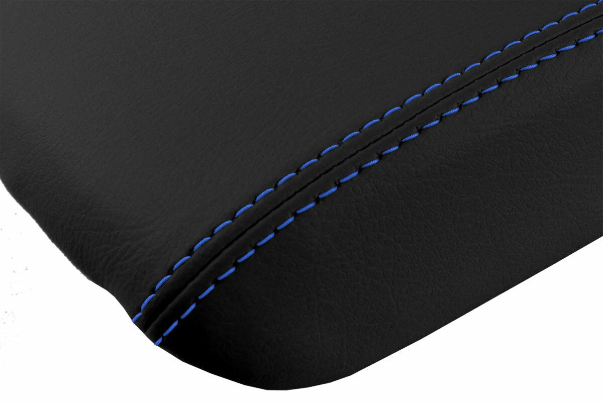 Console Lid Pull Over Cover Leather for Honda Civic (2006–2011) Blue Stitch