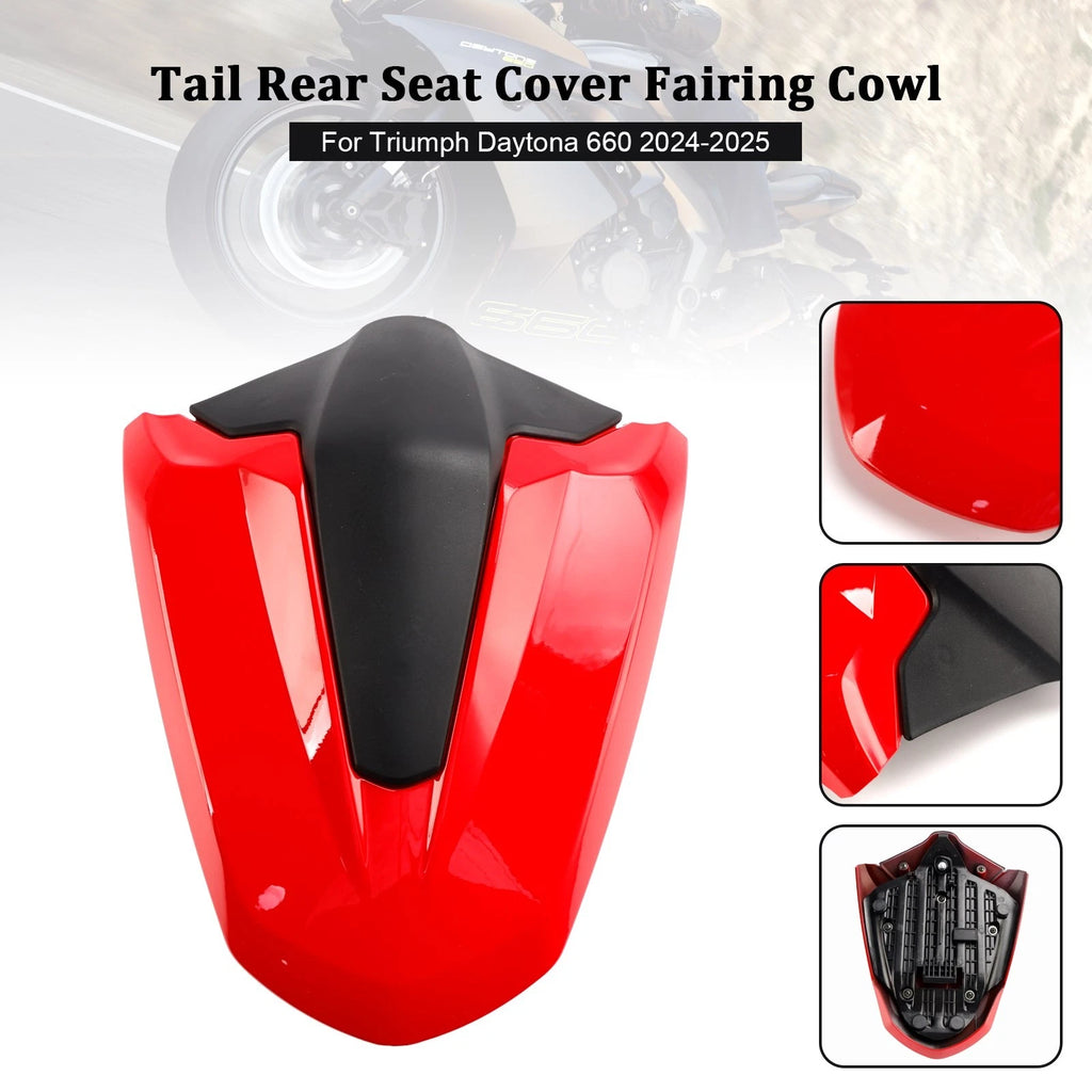 Tail Rear Seat Cover Fairing Cowl for Daytona 660 (2024–2025) Red