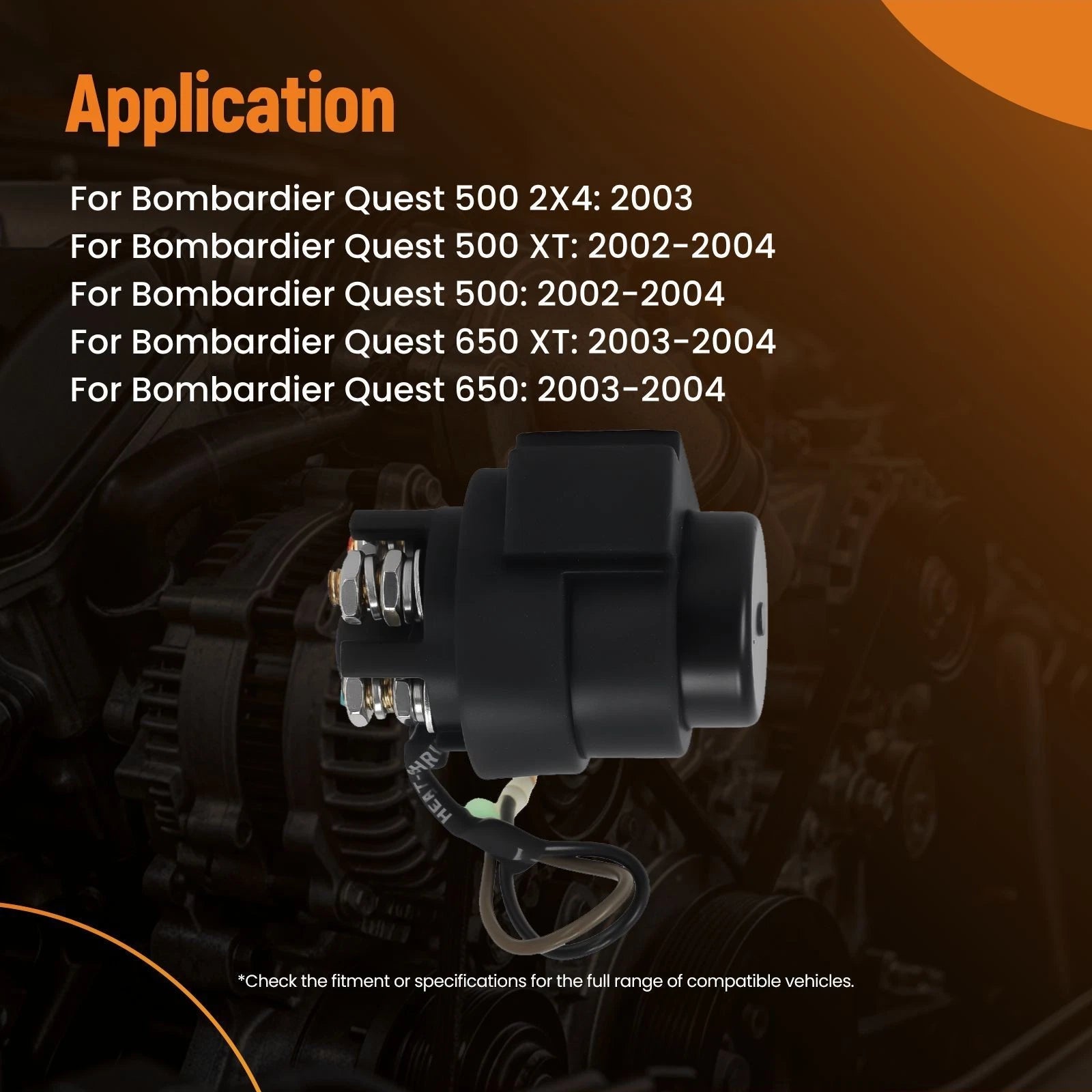 Starter Solenoid Relay for Bombardier Quest 650 500 (2002–2004) 710000298