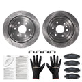 Rear Brake Rotors and Pads Set for Chevy Traverse (2009–2017) GMC Acadia (2007–2016)